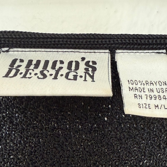 Chico's Black Button-Up Women's Sweater - Picture 3 of 4